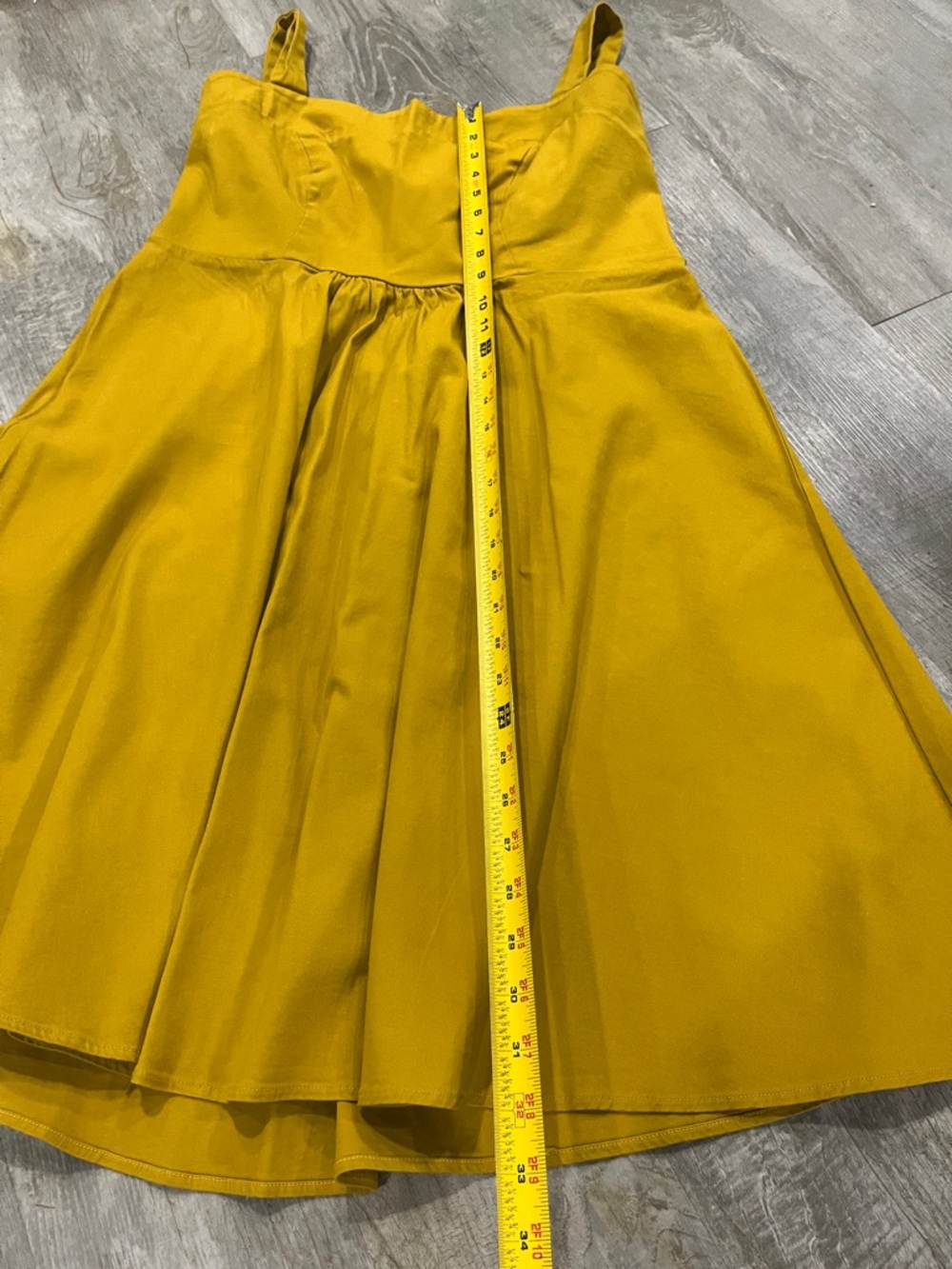 Topdress dress Mustard Yellow A-line dress ๐ - Picture 4 of 9